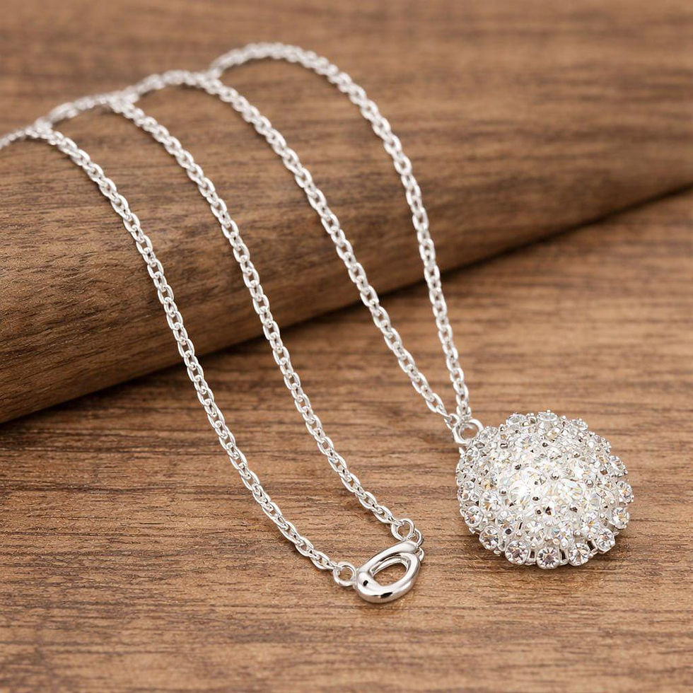 Thumbnail: Sterling Silver Plated Coral Pendant Necklace, Ocean Inspired Elegant Jewelry