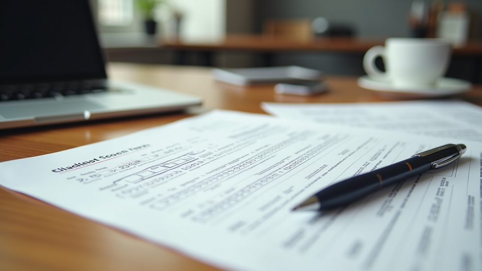 Close-up of standardized test materials on a desk