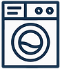 An illustration of a washing machine for the laundry room section.