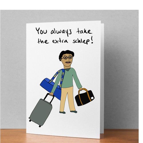 Father's Day Schlep Card | Danielle in Doodles