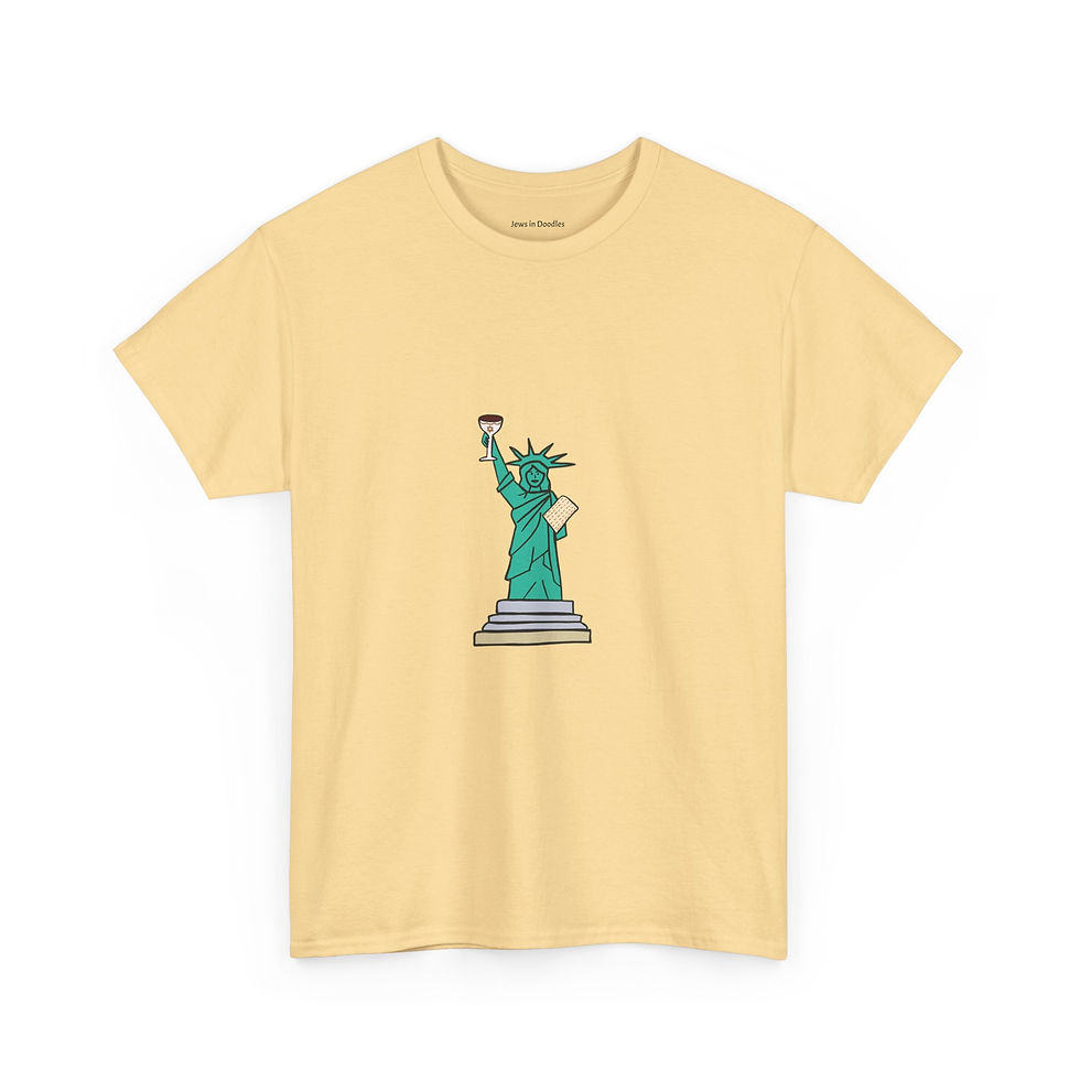 Thumbnail: Freedom Passover Shirt - Statue of Liberty T-Shirt with Matzah and Wine