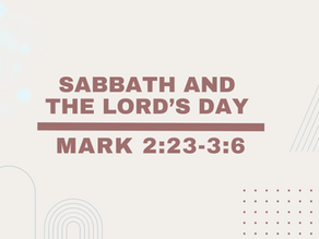 Sabbath and The Lord's Day