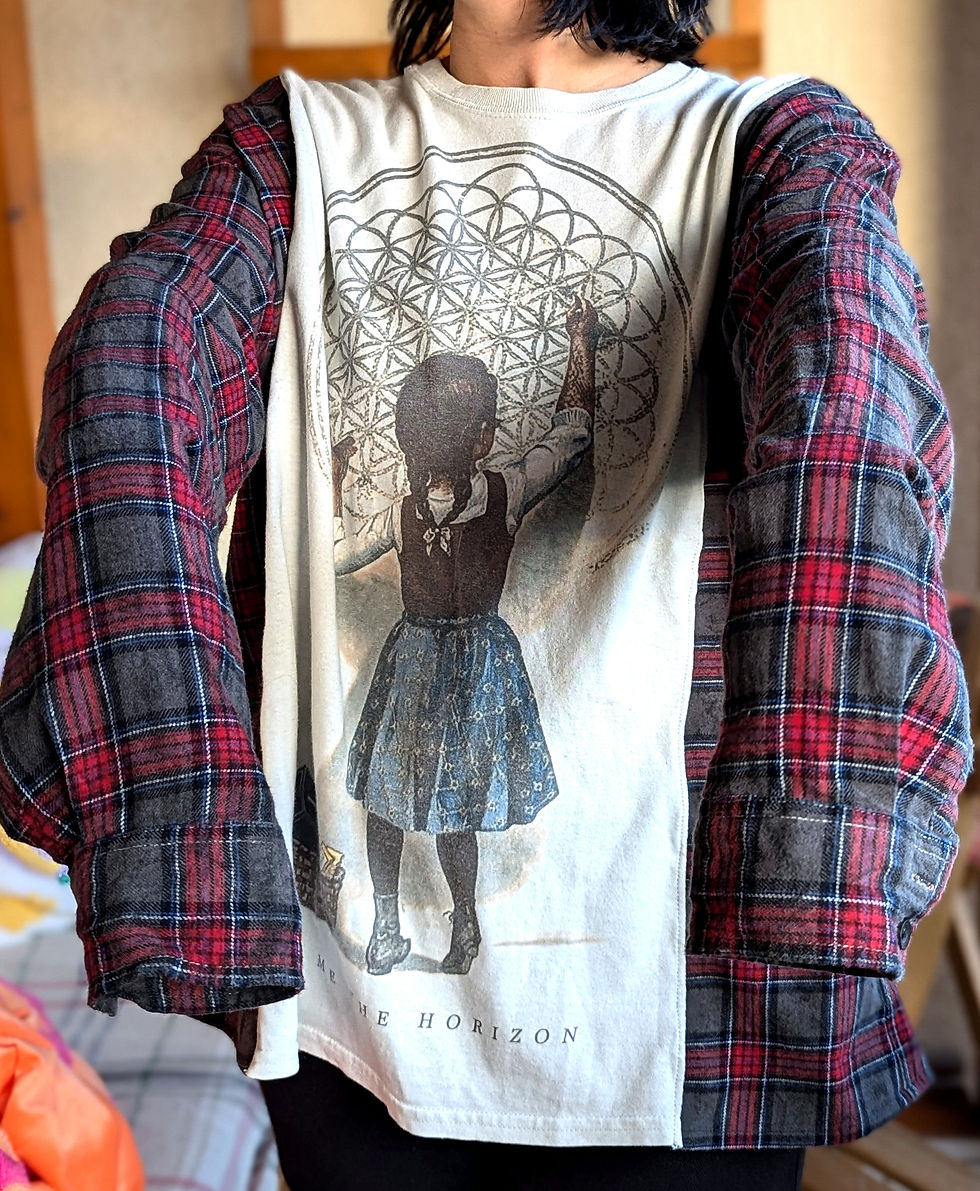Miniaturbild: Reworked Patchwork Band Shirt 
