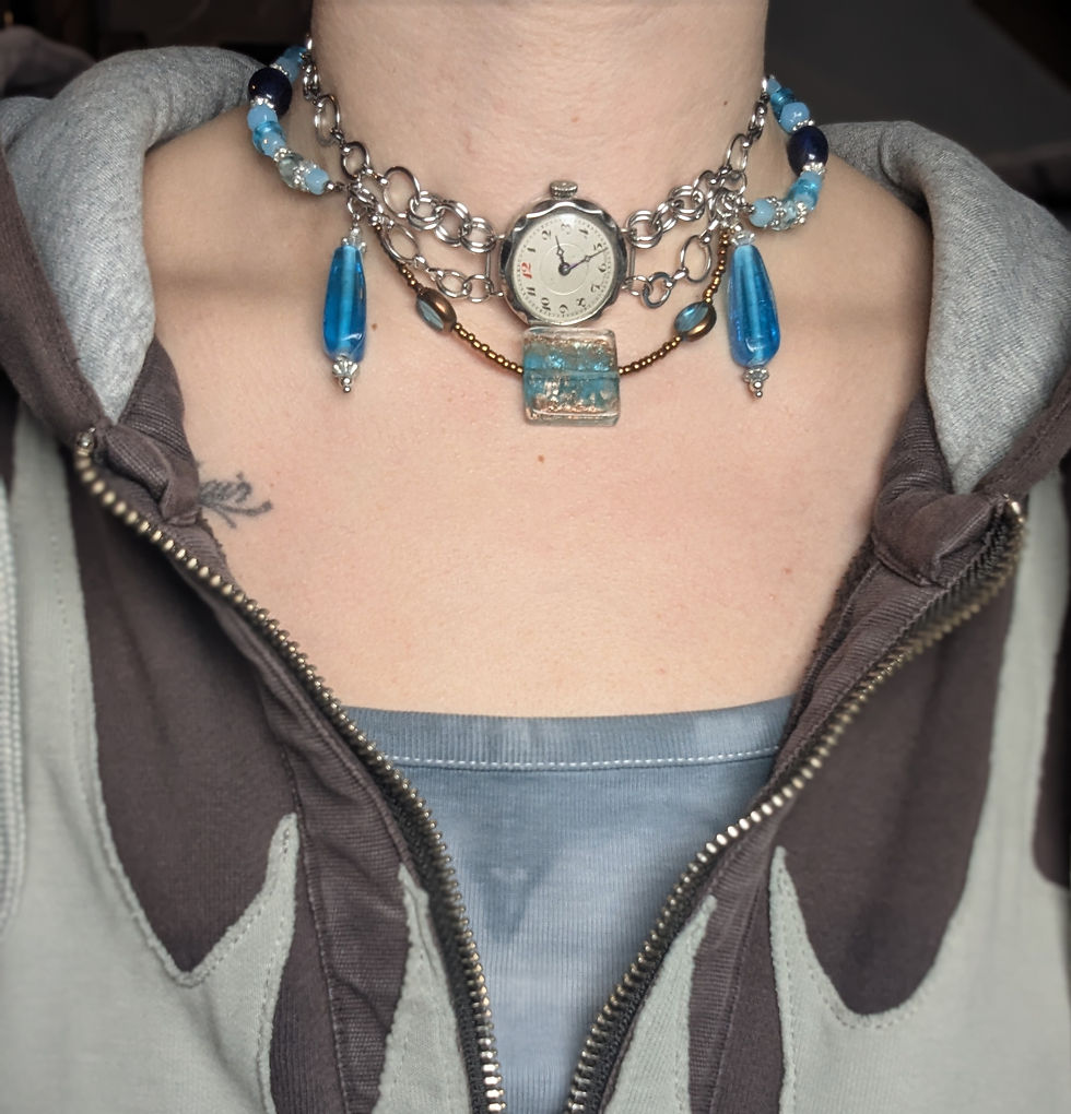 Miniaturbild: Upcycling Watch Choker Blue 