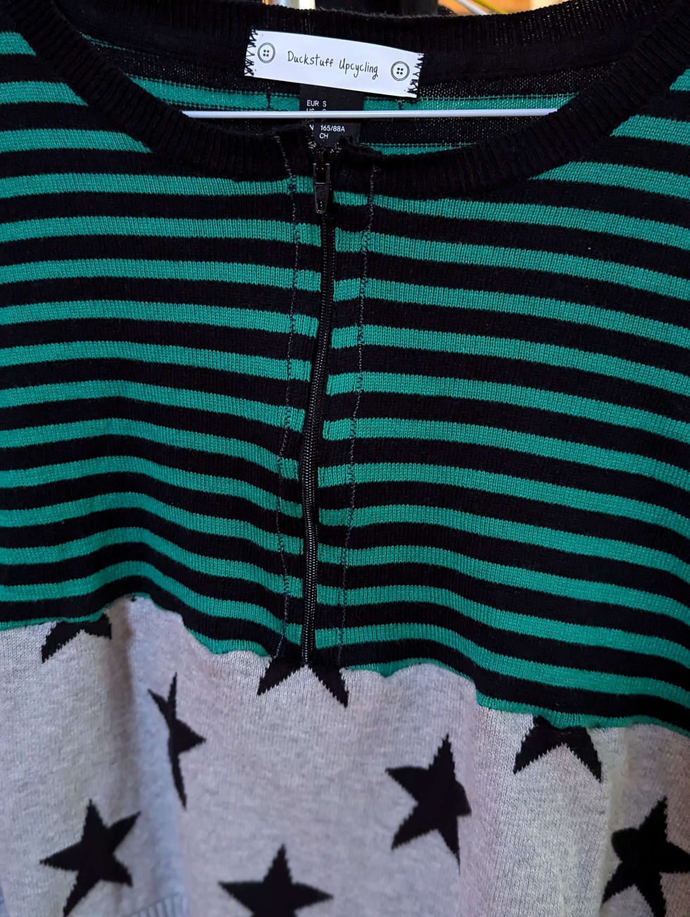 Miniaturbild: Reworked Patchwork Shirt mit Reißverschluss 