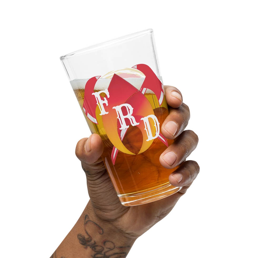 Thumbnail: FRD Logo and Rosey Logo Shaker Glass