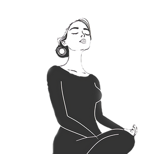 minimal line art of a relaxed woman, sof
