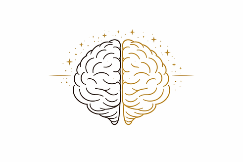 Elegant gold and black brain design.png