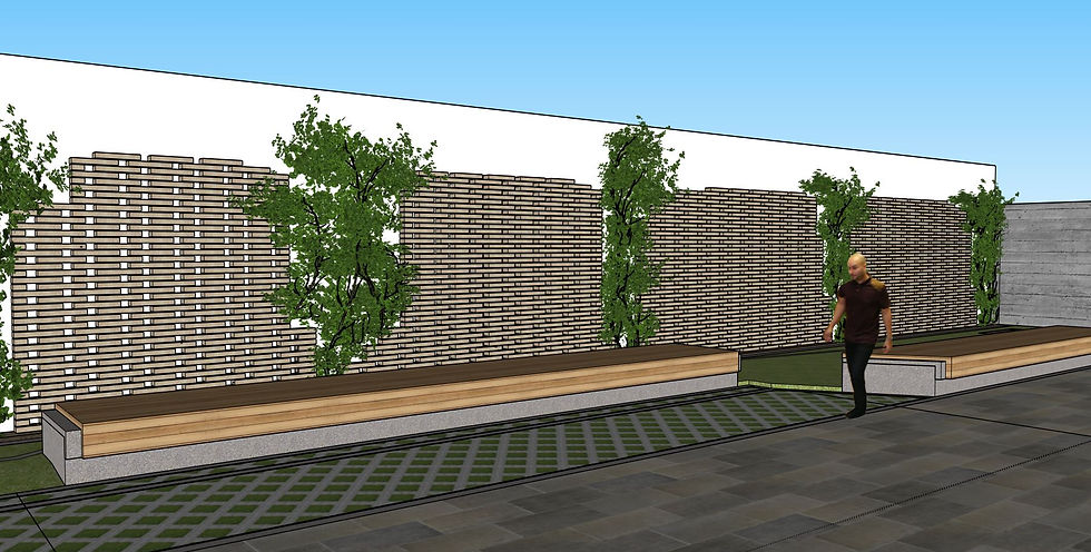 Diseño muro posterior opción A
