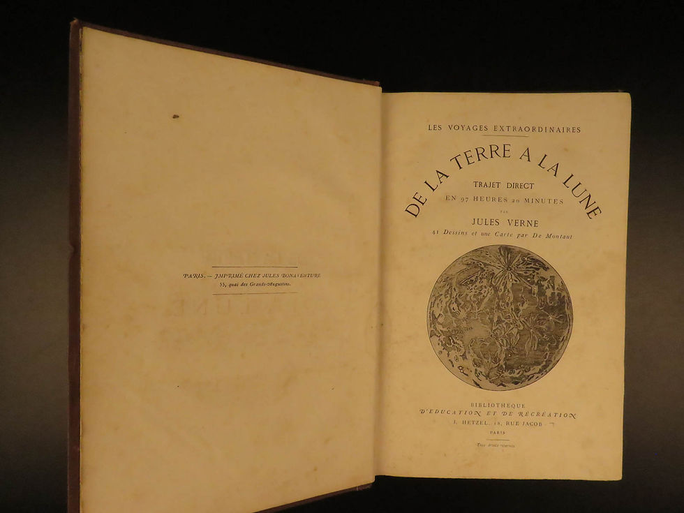 De la Terre a la Lune, trajet direct en 97 heures 20 minutes (From the Earth to the Moon: A Direct Route in 97 Hours, 20 Minutes) by Jules Verne.
