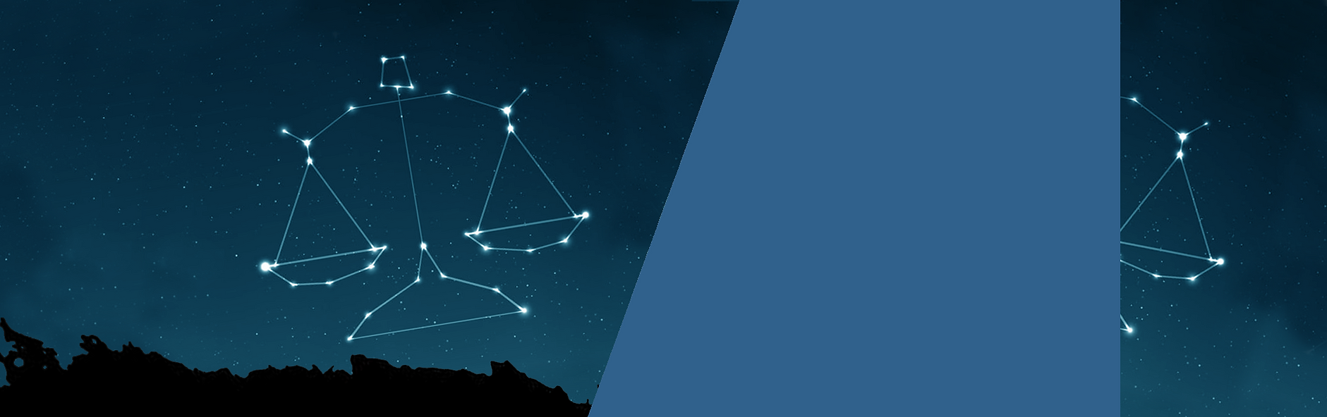 Star constellation balance at night