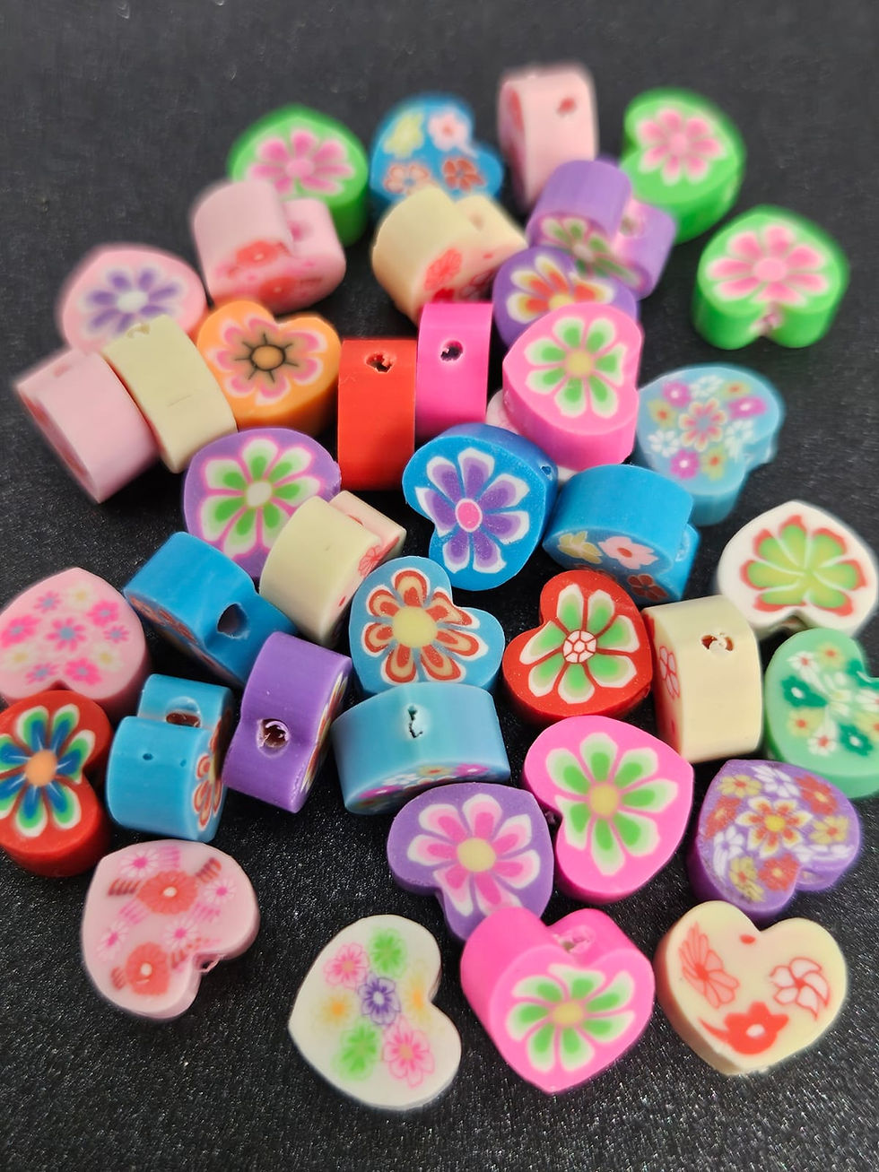 Thumbnail: Themed Clay Beads - 40/pkt