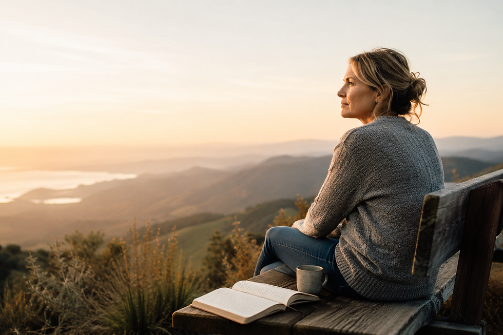 Middle Aged woman Contemplating in Nature