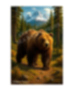 Grizzly Bear 11 x 17 poster Sold by Sea Raven Press created by Lochlainn Seabrook