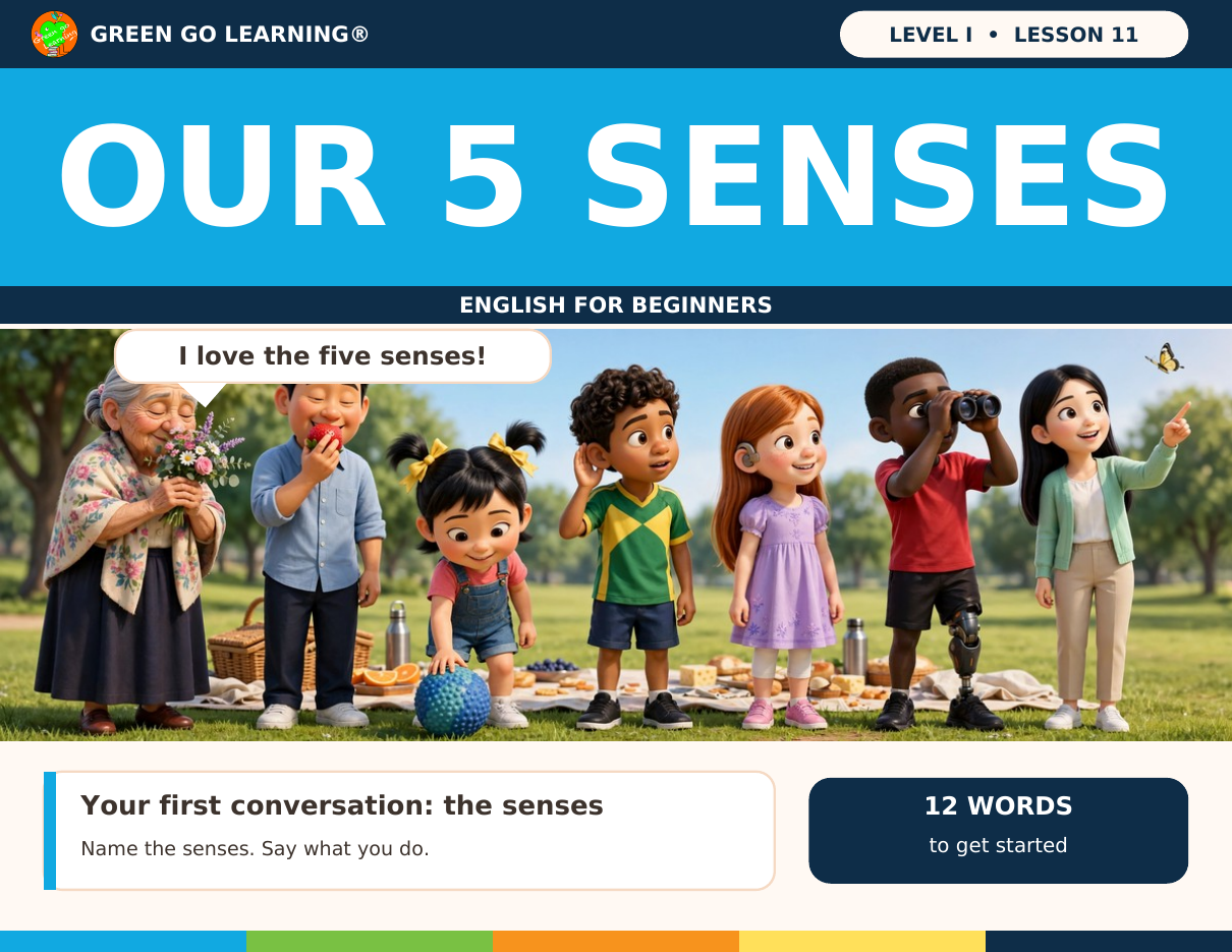 English Level 1 L11: Our 5 Senses PDF