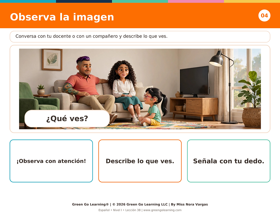 Thumbnail: Spanish Level 1, Lesson 38: La Sala (The Living Room) — 22-Page PDF
