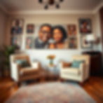 Eye-level view of a cozy living room with two chairs facing each other