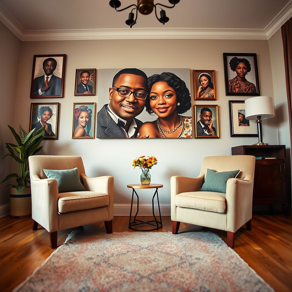 Eye-level view of a cozy living room with two chairs facing each other