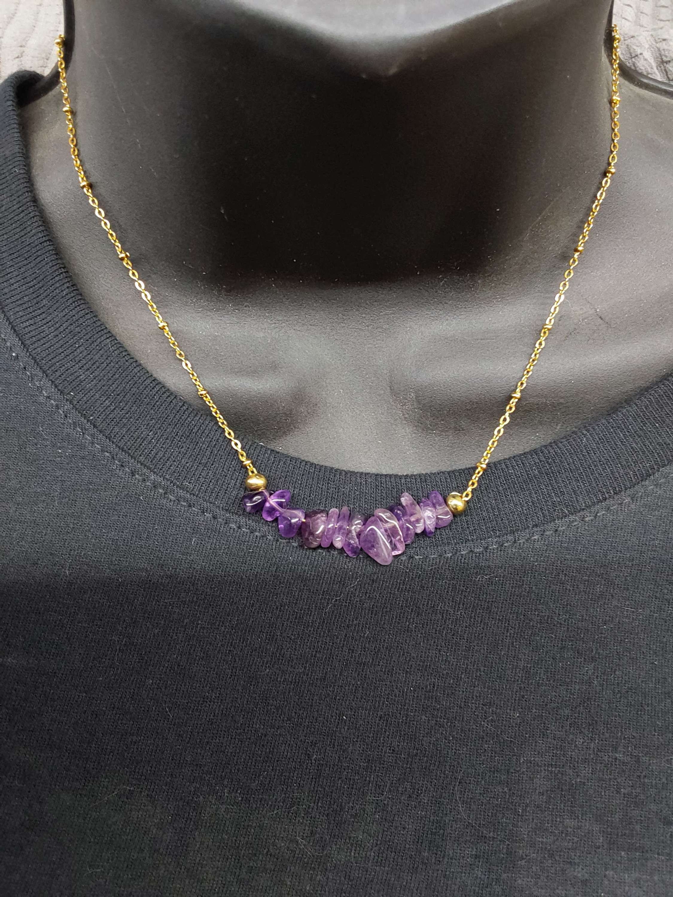 Crystal Chip Choker Necklace