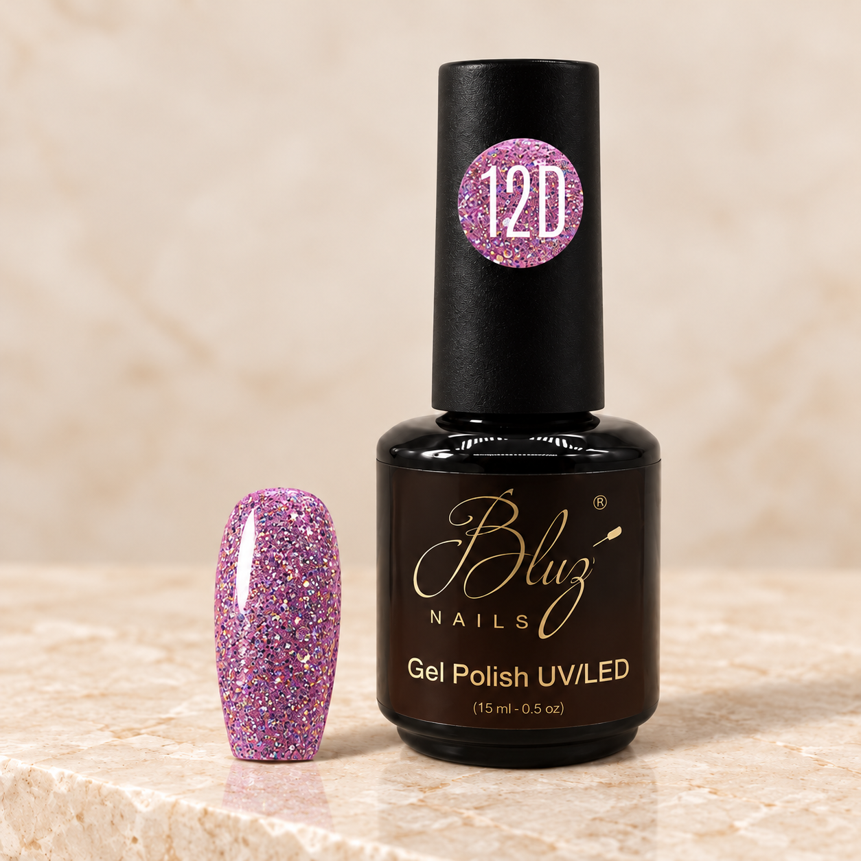 GEL GLITTER #12D 15ML BLUZ