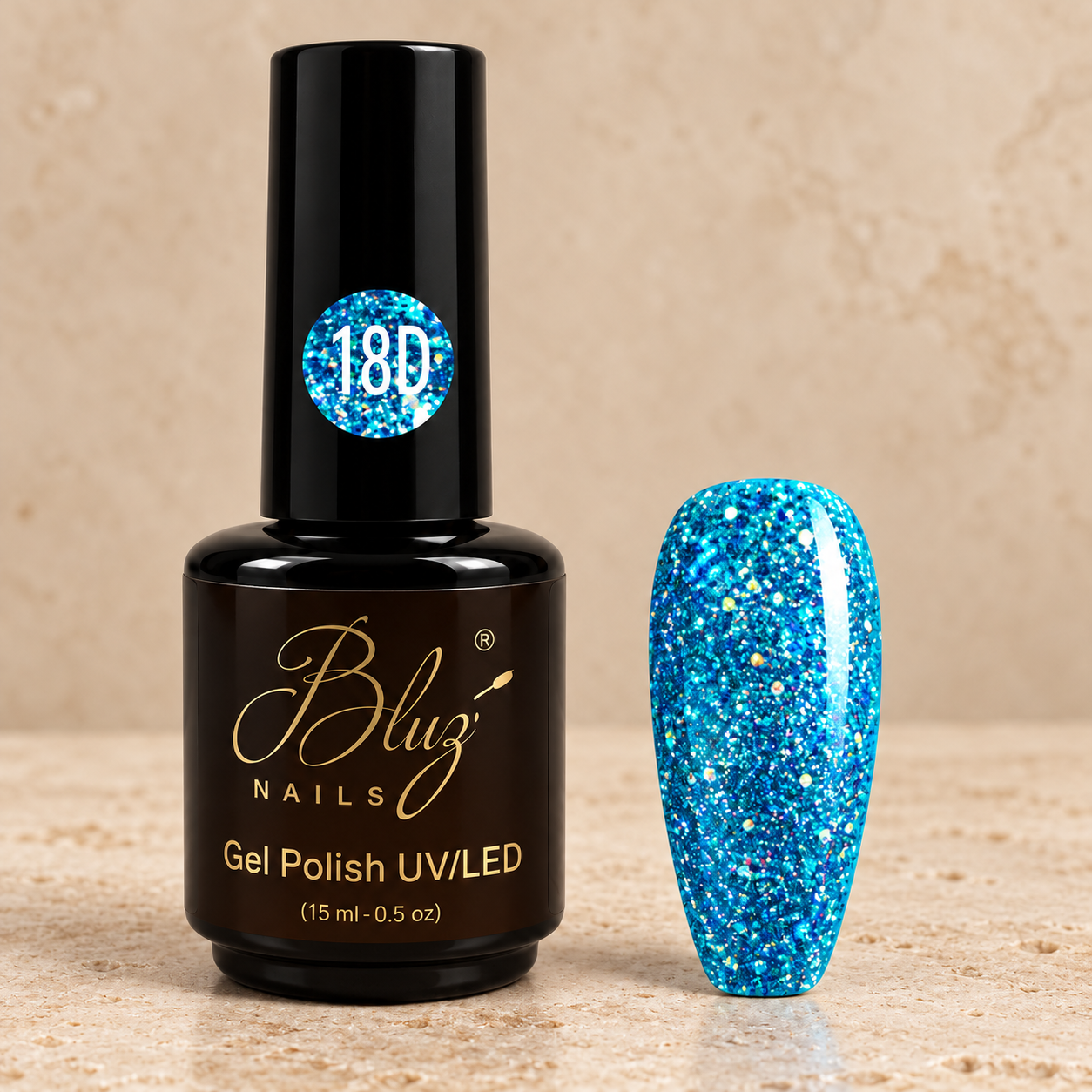 GEL GLITTER #18D 15ML BLUZ
