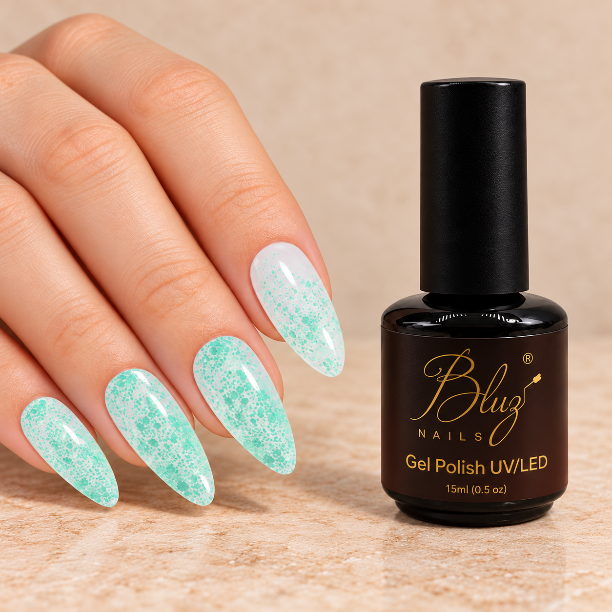 GEL GLITTER OPAL #135C 15ML BLUZ