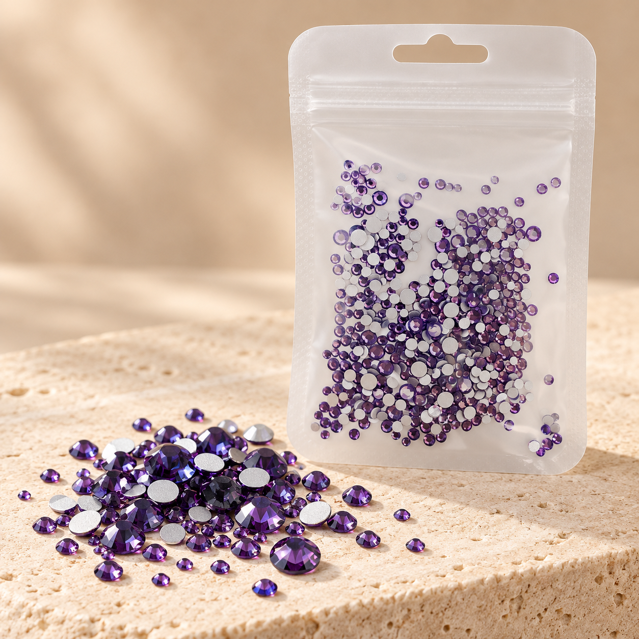 CRISTAL BOLSA VIOLET MIX TAMAÑO SH