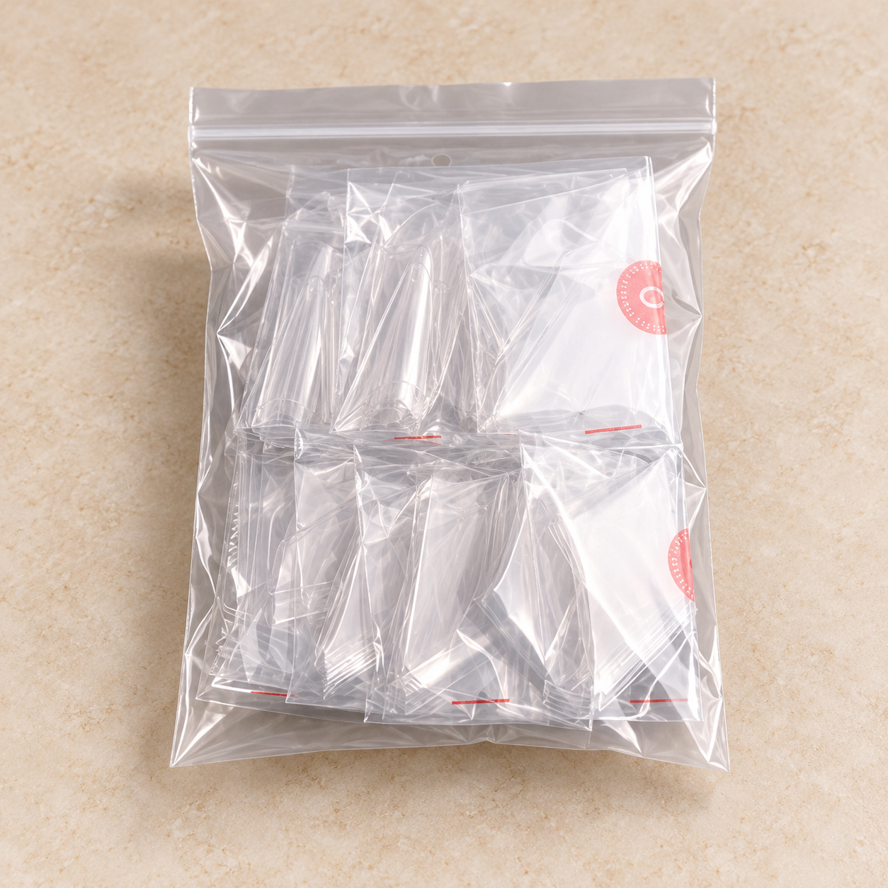 TIPS STILETO XXL BOLSA 400 CLEAR SH