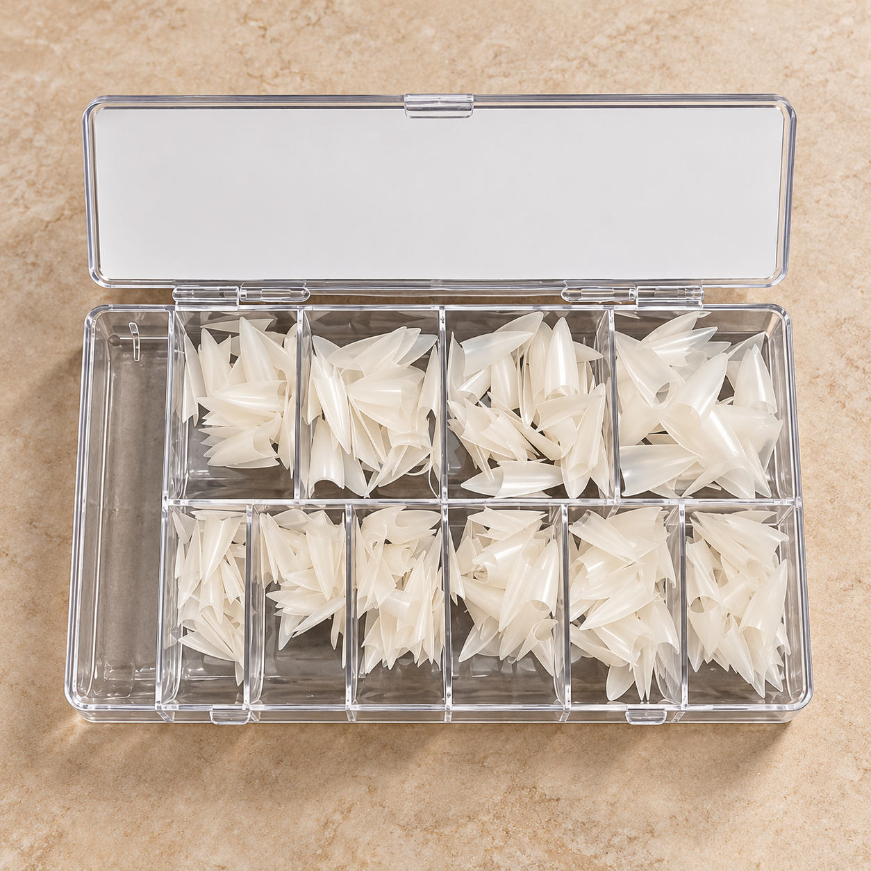 TIPS STILETO CAJA 500 NATURAL