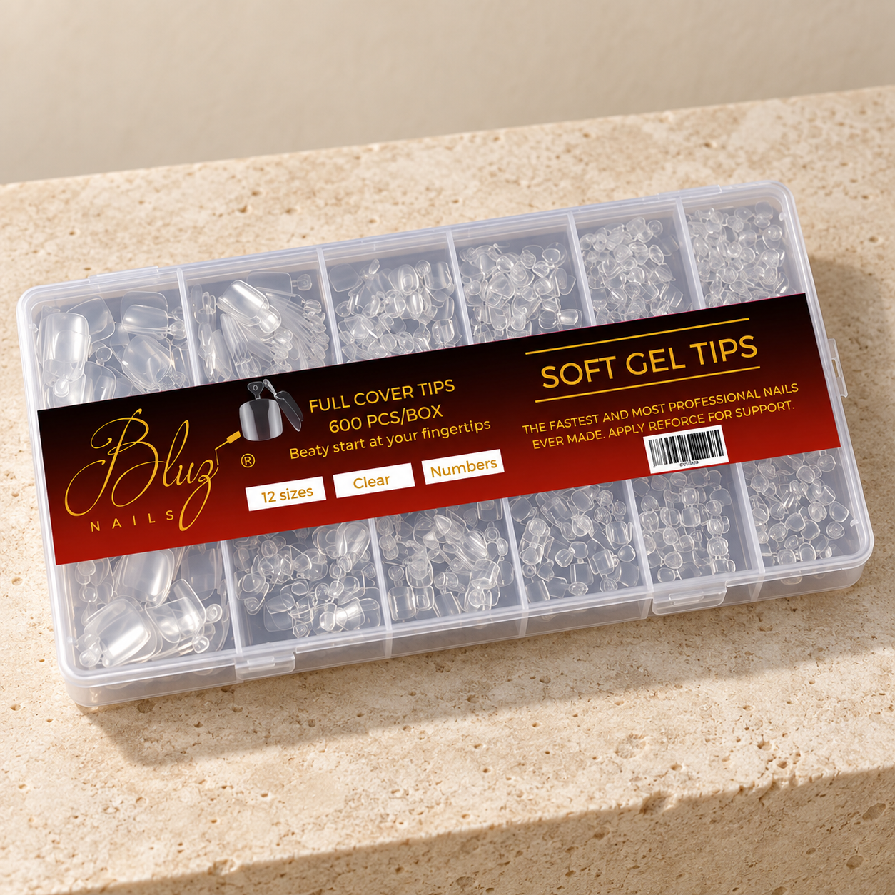 CAJA 600 TIPS SOFT GEL P/PIES SH