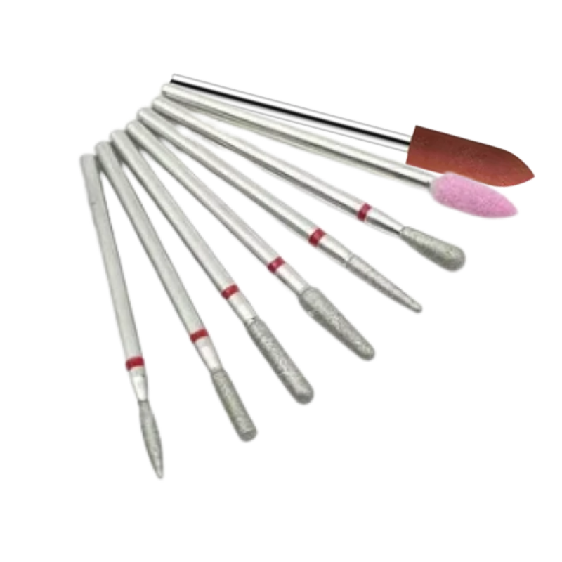 P7 SET DE 7 PUNTAS CARBURO MANICURA