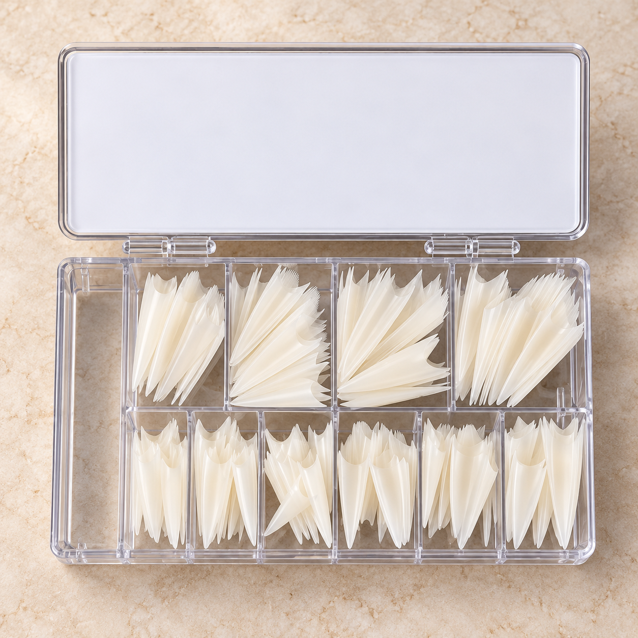 TIPS STILETO XXL CAJA 400 NATURAL
