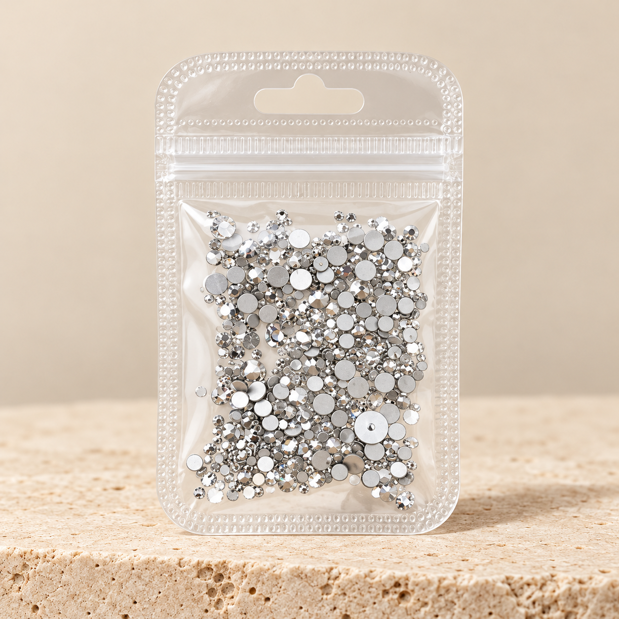 CRISTAL BOLSA SILVER MIX TAMAÑO SH