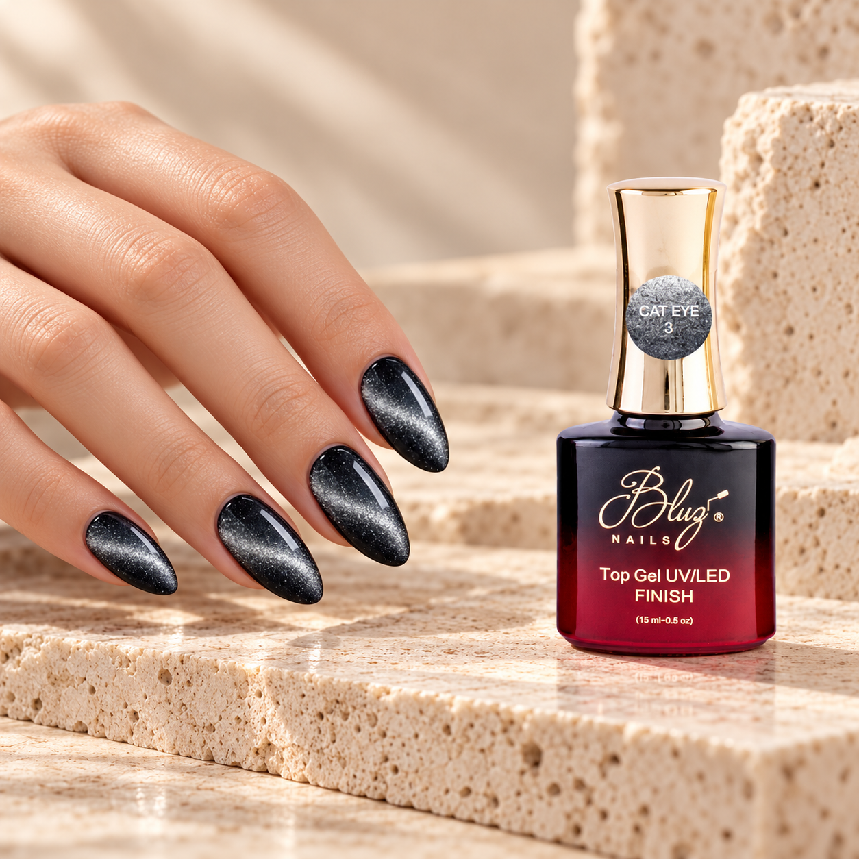 TOP GEL CAT EYE 3 15 ML BLUZ