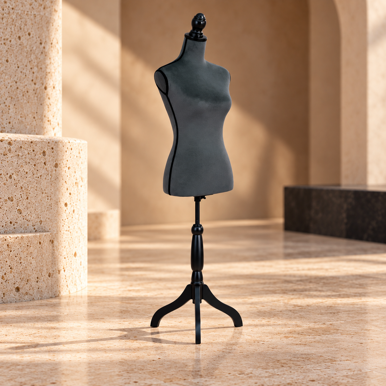 MANIQUÍ TORSO GRIS OSCURO LIM