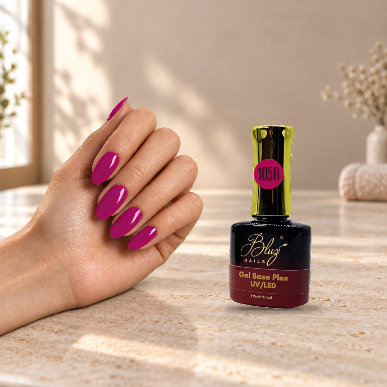 BASE PLEX COLOR GEL #105R 15ML BLUZ