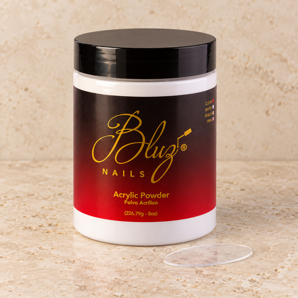 ACRY CLEAR 8OZ BLUZ