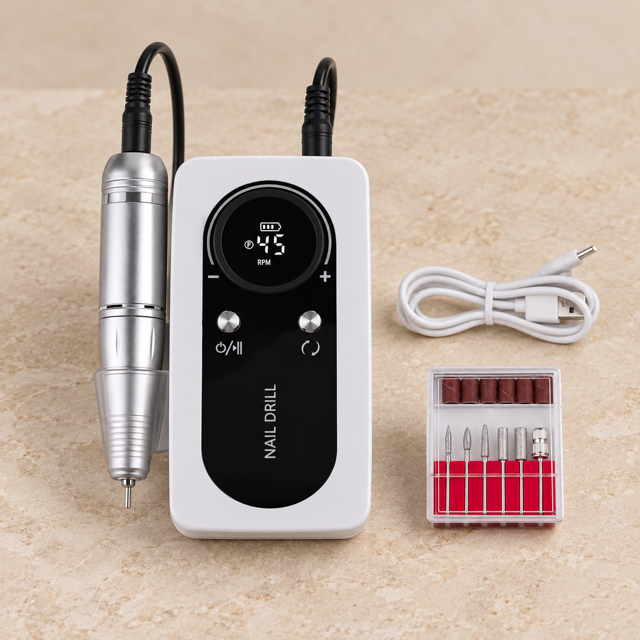 BARRENO RECARGAB 45RPM WHITE V2 PX