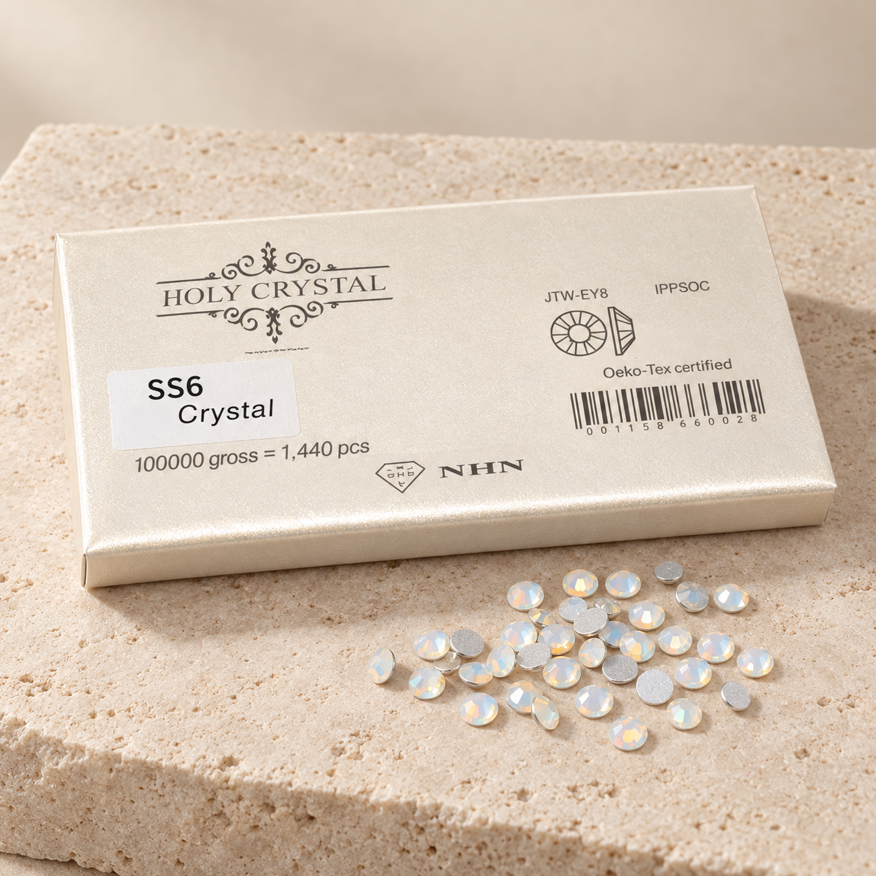 SS6 WHITE OPAL CARTERA 1440 CRISTALES