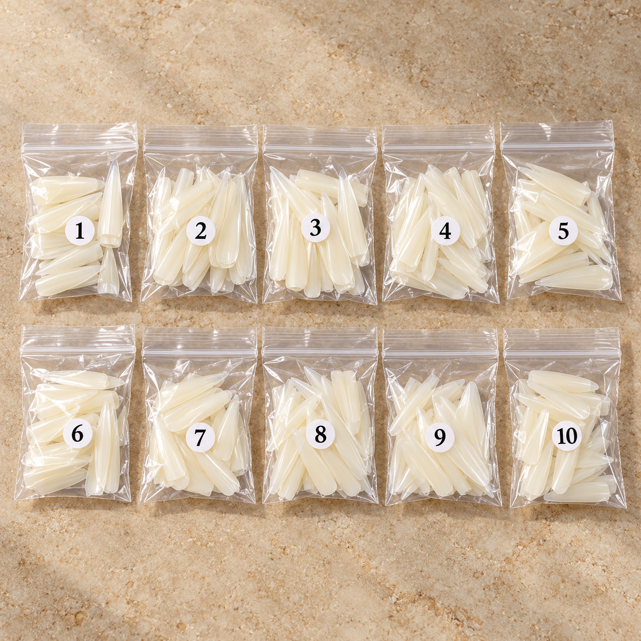 TIPS STILETO XXL NATURAL BOLSA 100
