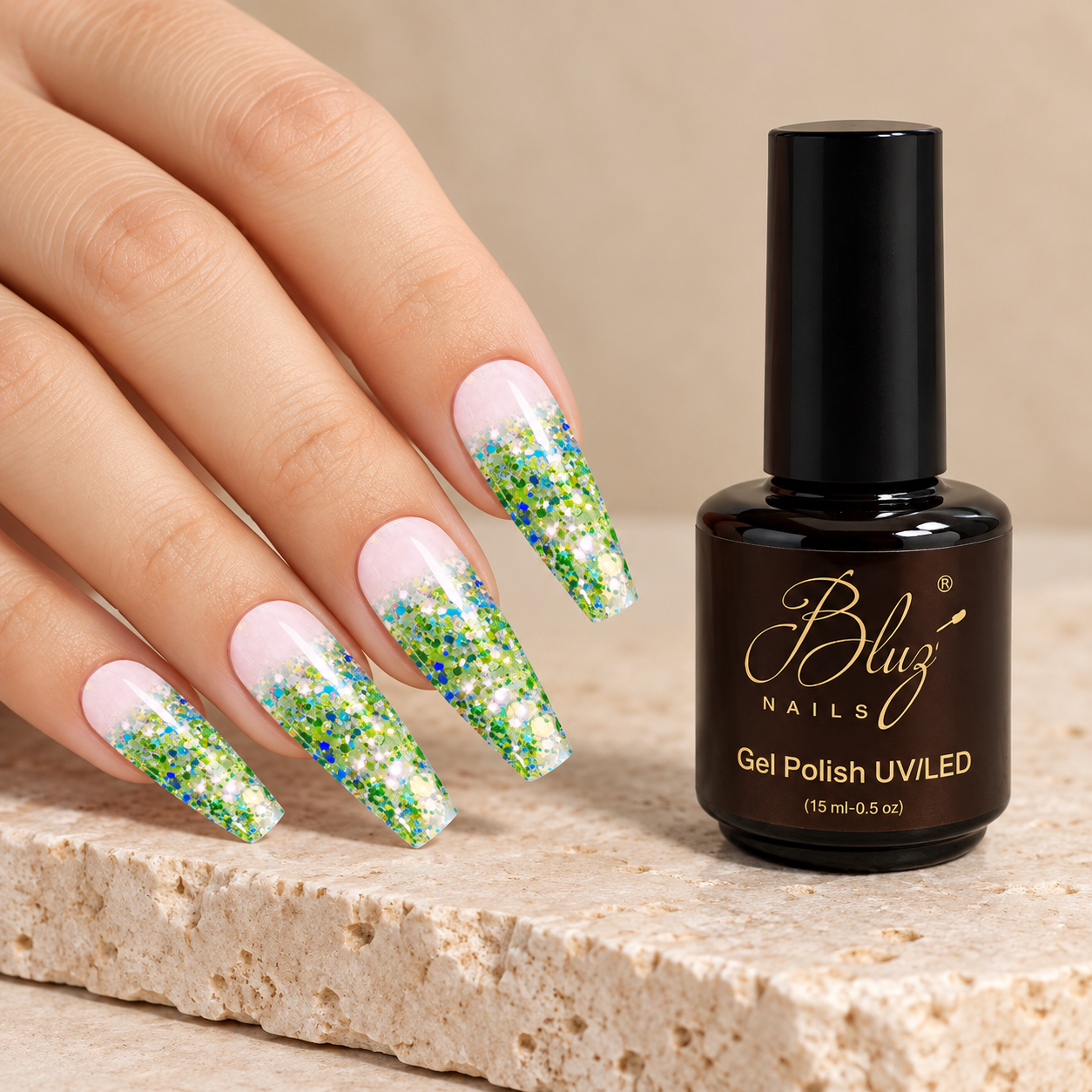 GEL GLITTER #19D 15ML BLUZ