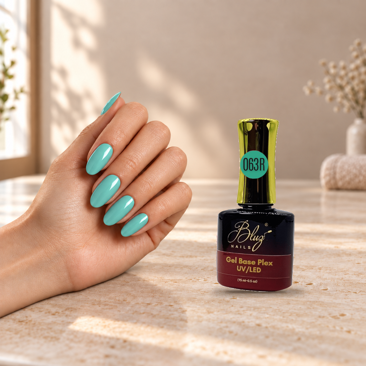 BASE PLEX COLOR GEL #063R 15ML BLUZ
