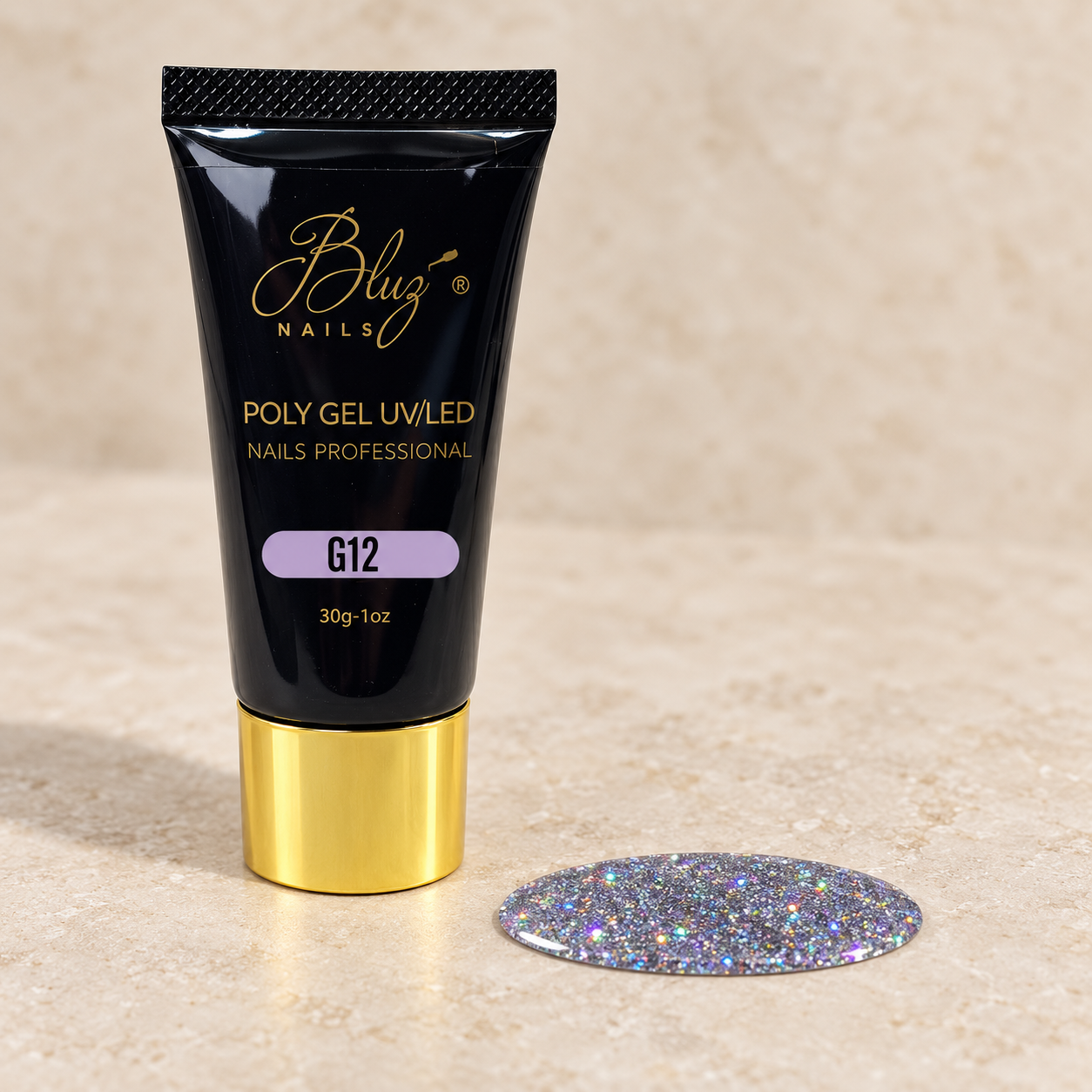 ACRYGEL C/GLITTER #G12 30G BLUZ