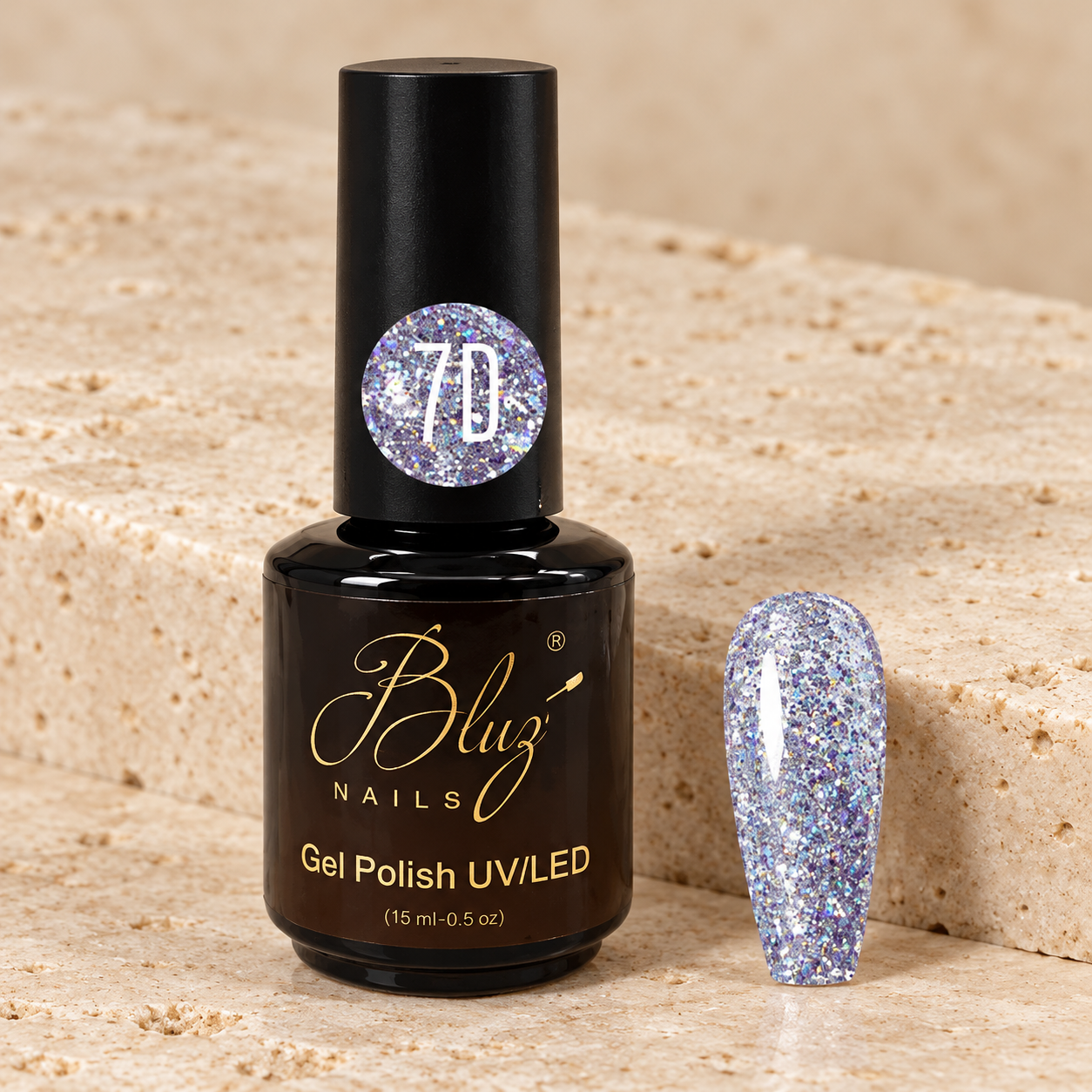 GEL GLITTER #7D 15ML BLUZ