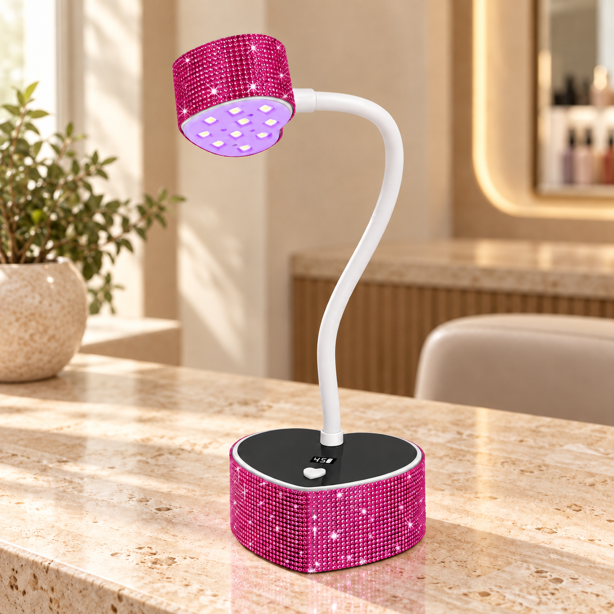 LÁMPARA SOFT GEL 30W CRISTAL FUCSIA NB