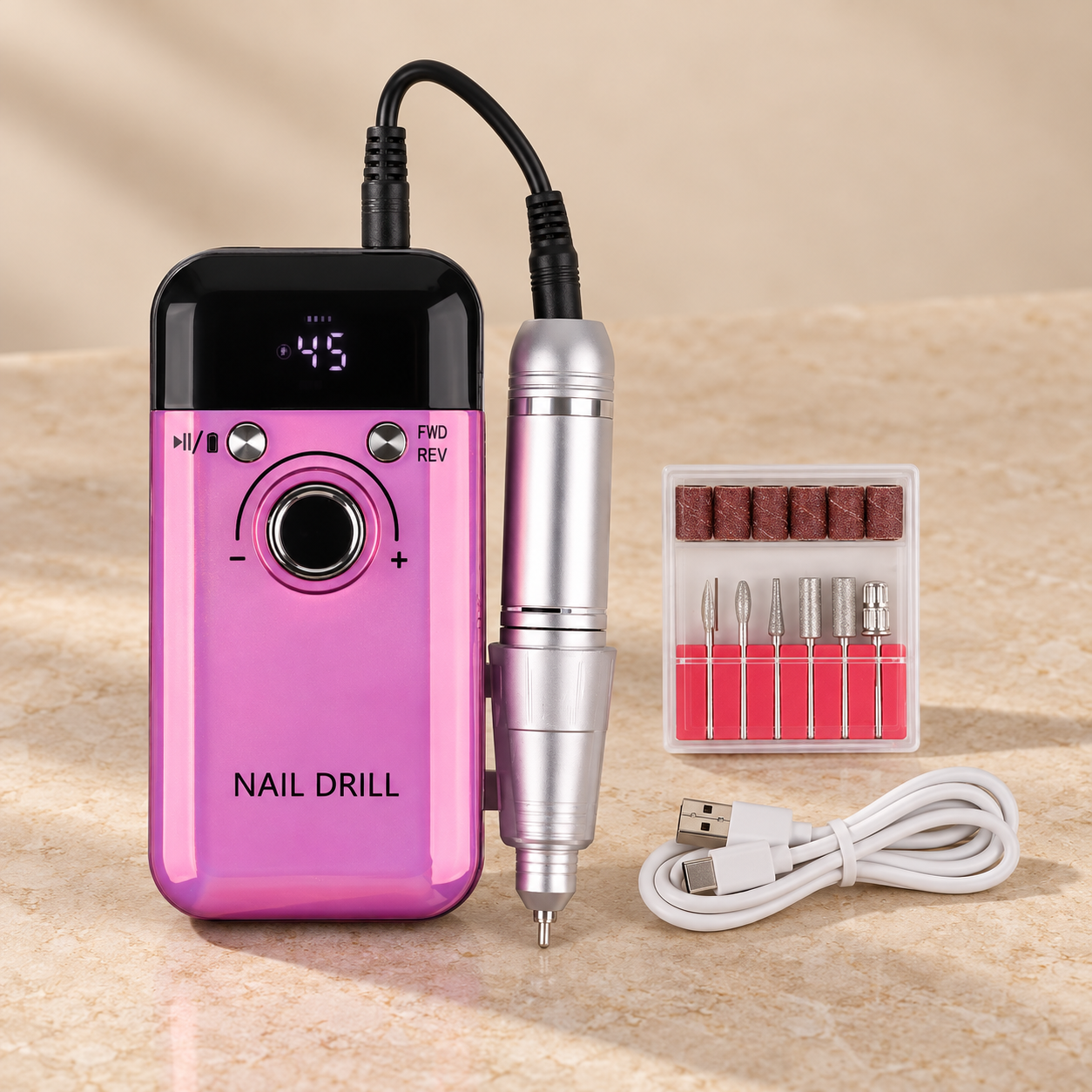 BARRENO RECARGAB 45RPM PURPL V6 PX