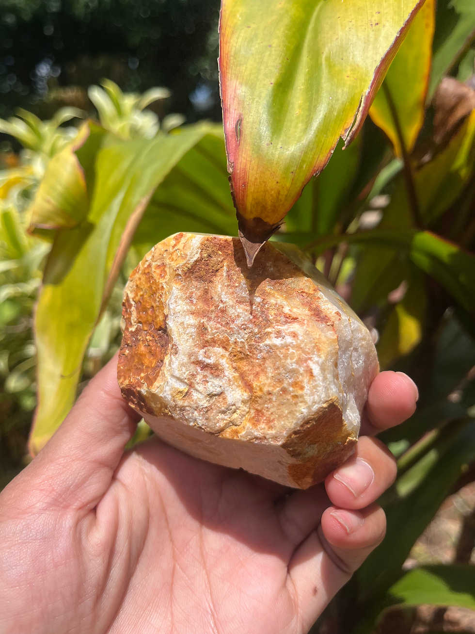 Thumbnail: Yellow Agate Half Polished Tower