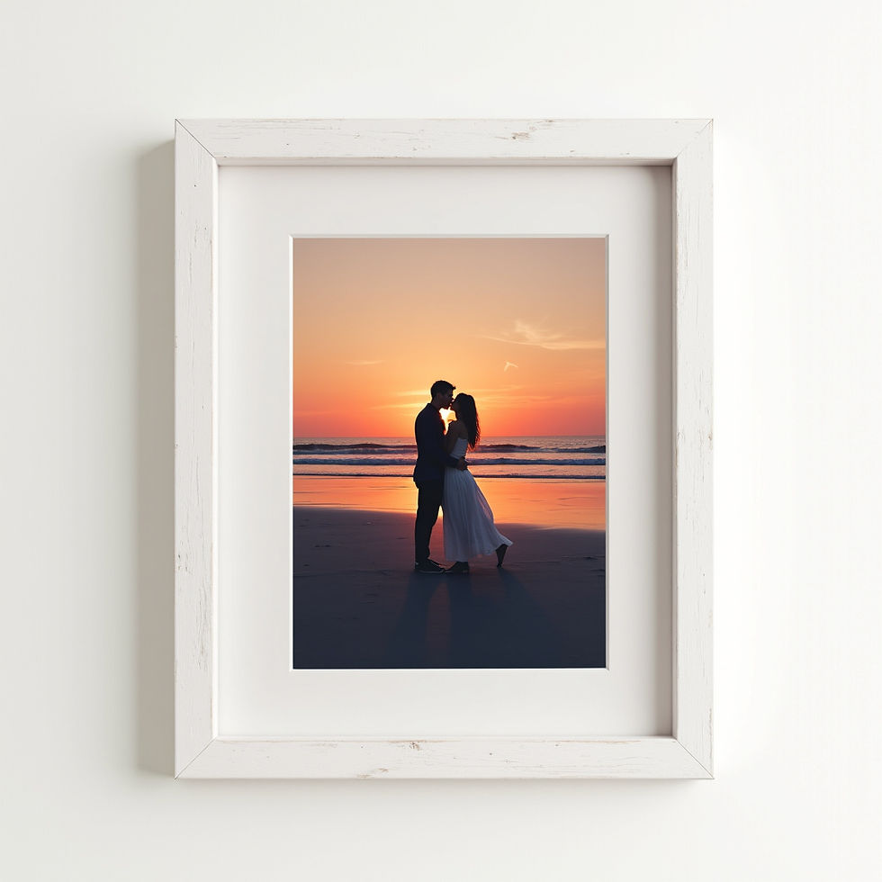 Romantic Sunset Framed