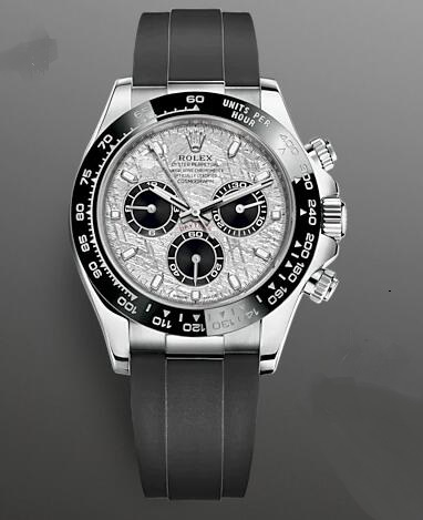 Rolex Watches Cosmograph Daytona 116519LN-0038 white gold - Black Dial - Rubber Bracelet content media