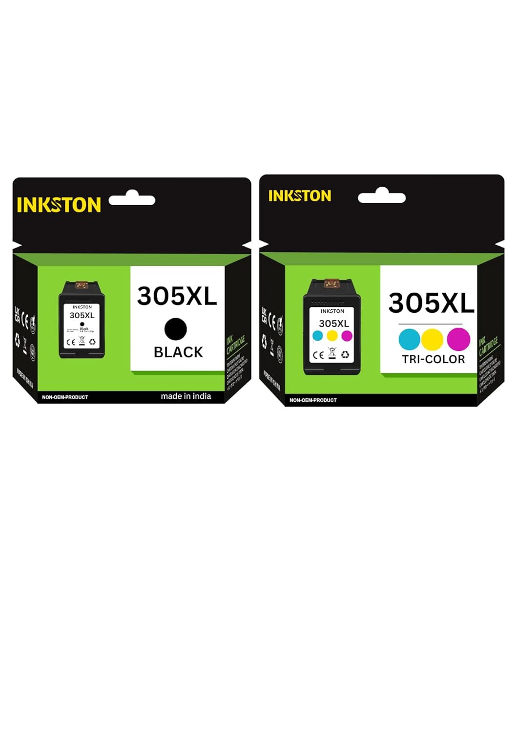 INKSTON 305XL Black and Color Combo Ink Cartridge